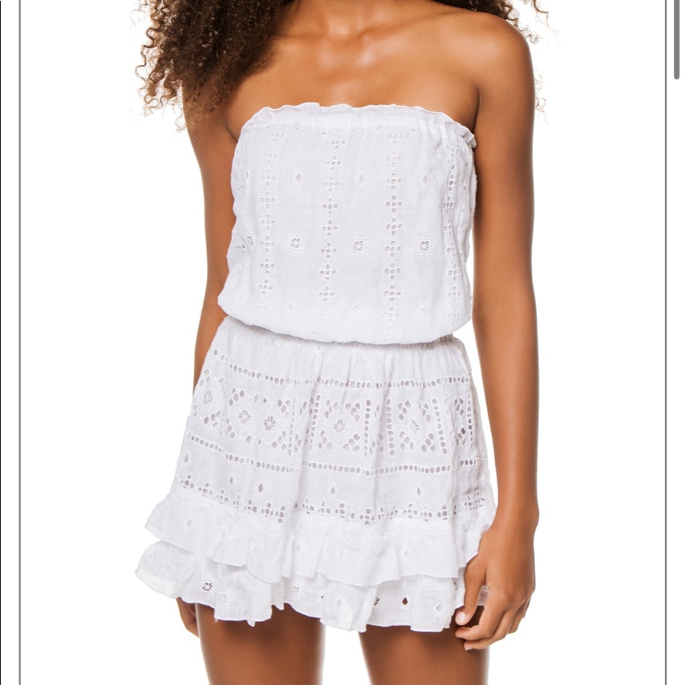 Temptation Positano Croco strapless eyelet dress Small everything but water